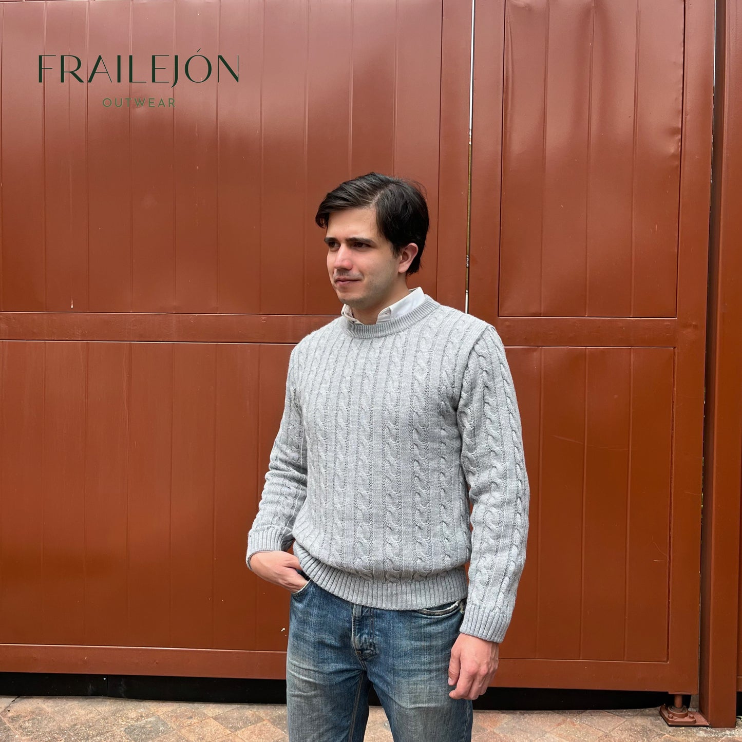 Saco Trenzado Cuello Redondo