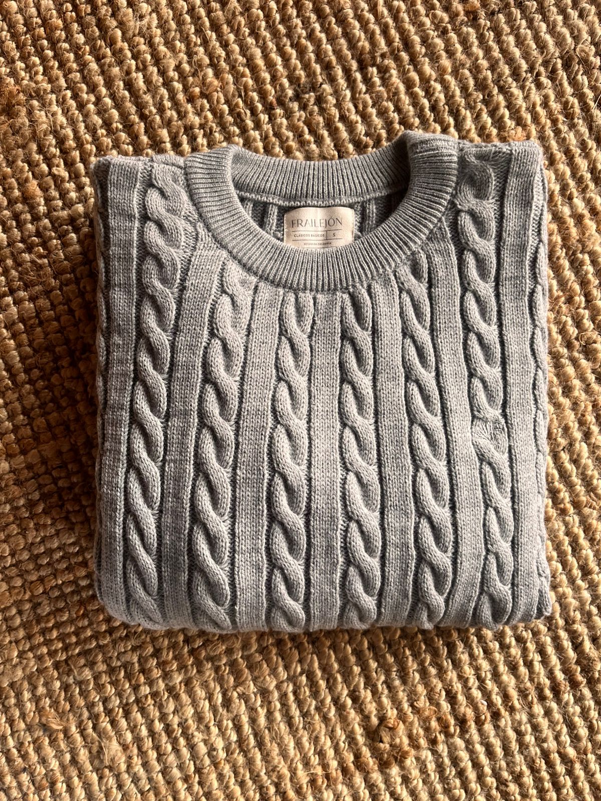 Saco Trenzado Cuello Redondo