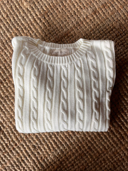 Saco Trenzado Cuello Rendodo